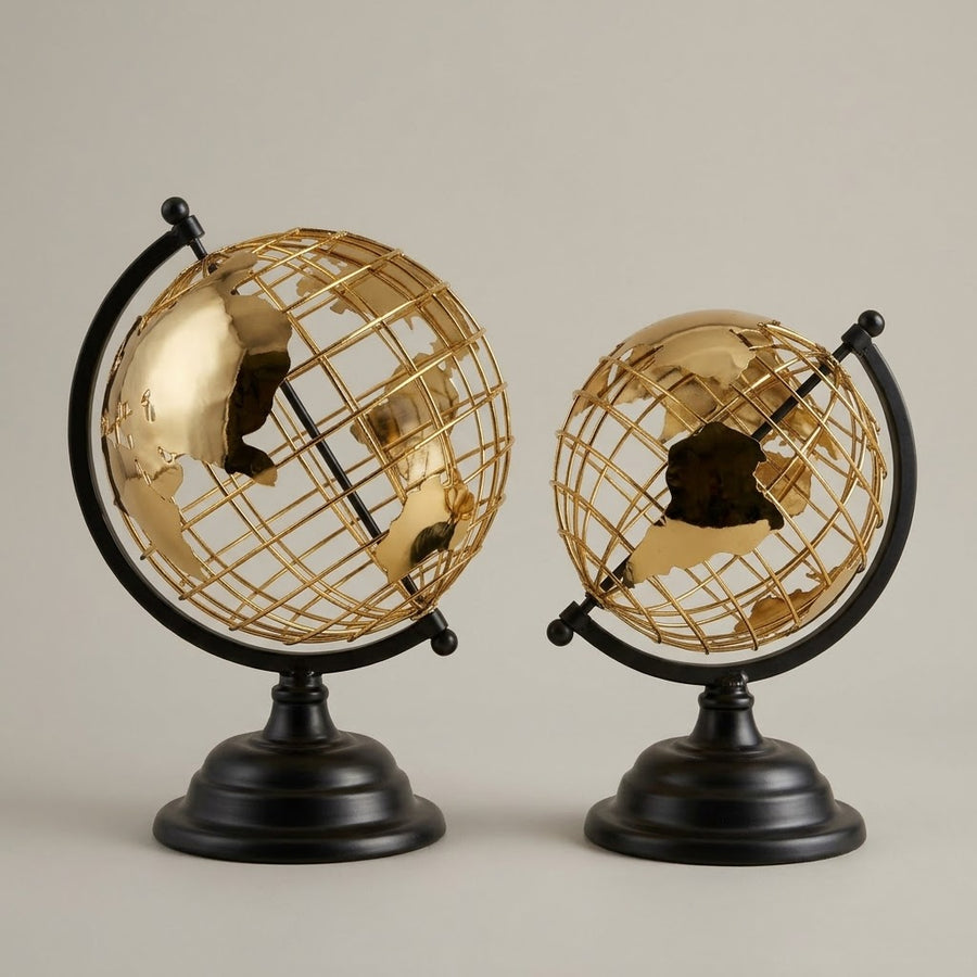 Luxury Gold & Black Decorative Globe