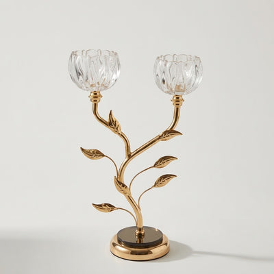 Crystal & Metal Candle Stand