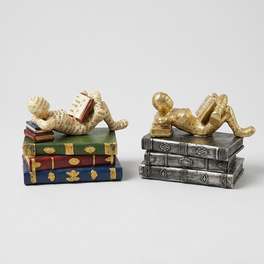 Book Reading Sculpture Decor