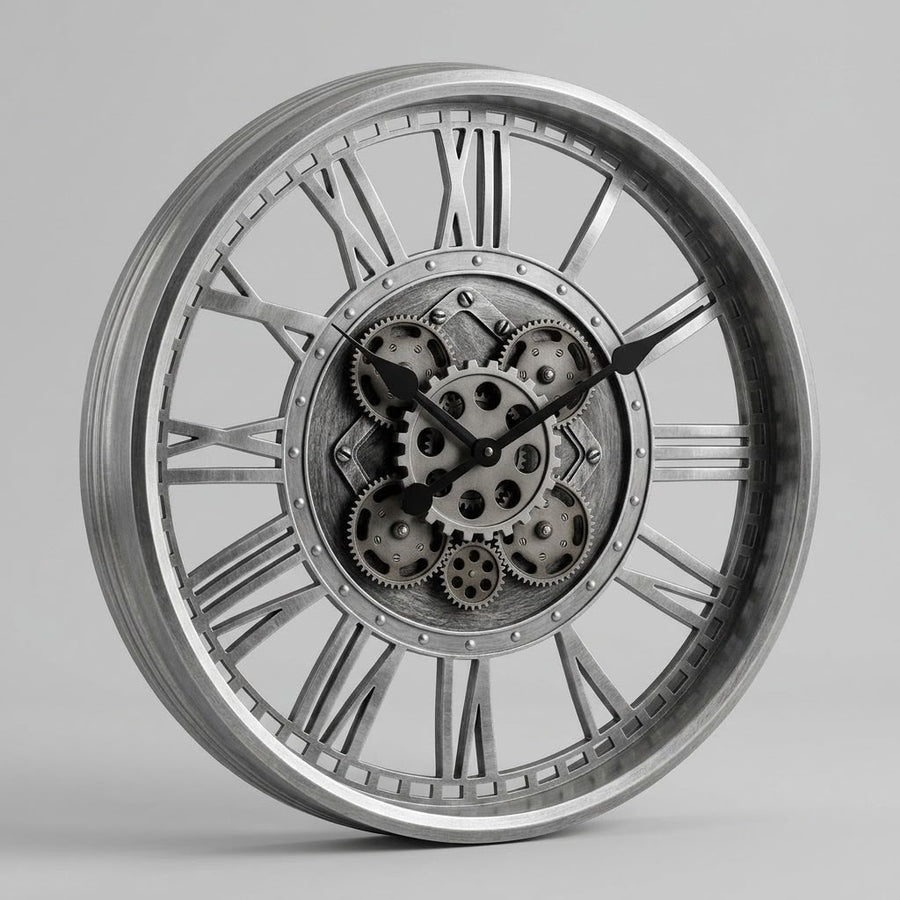 Vintage Industrial Gear Wall Clock
