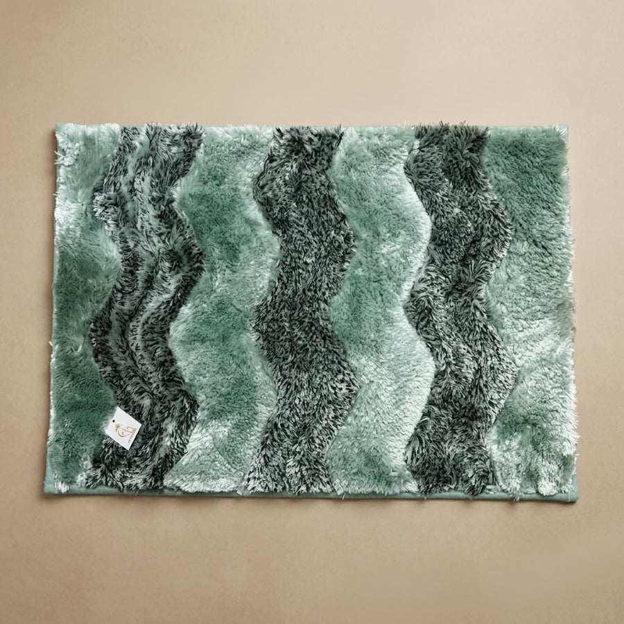 Green Black Zigzag Rug Mat