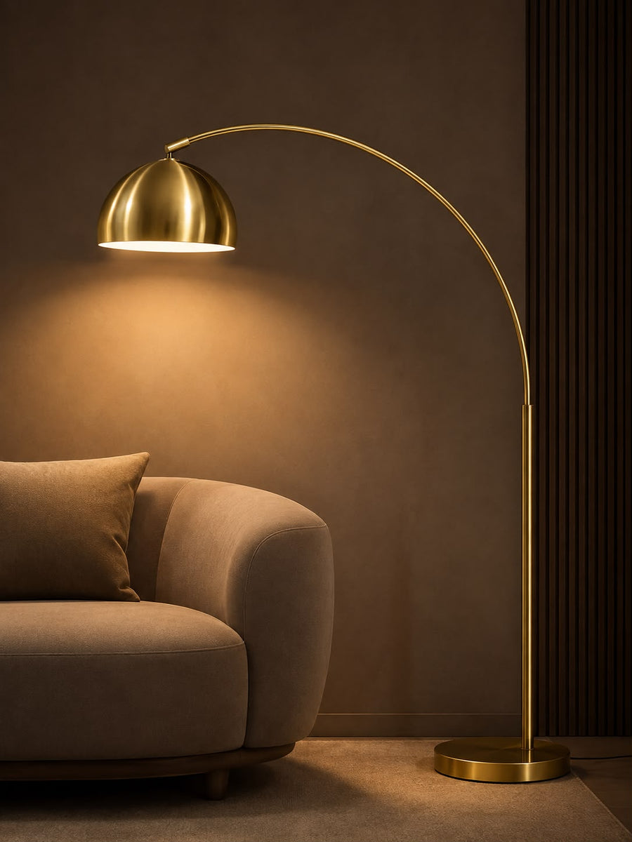 ARC LAMP GOLDEN 5.5FT ADJUSTABLE