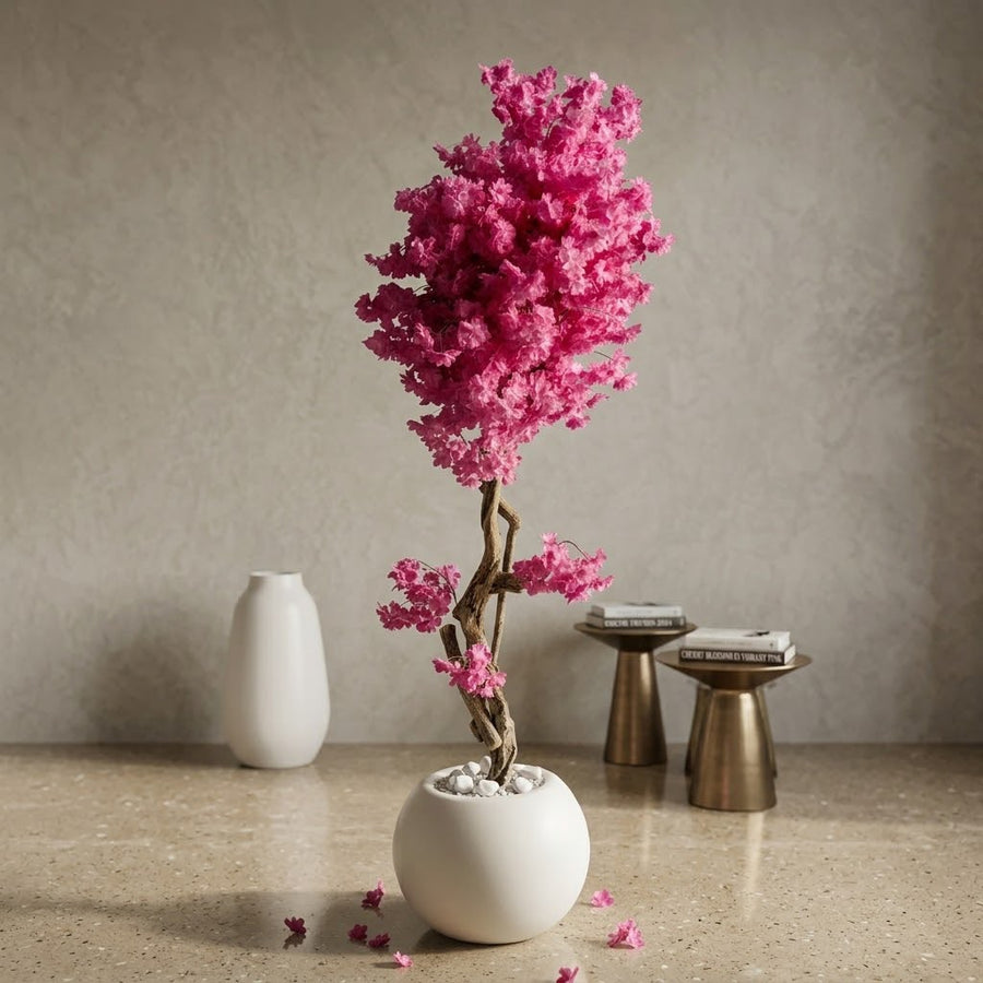 PINK BLOSSOM TREE WITH POT 6FT