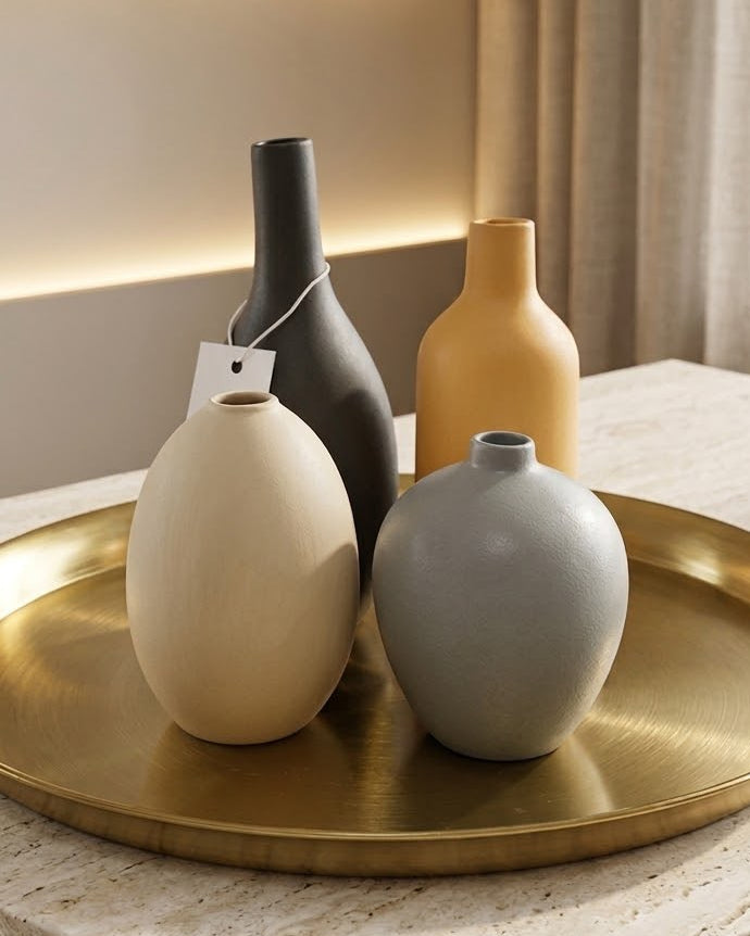 CERAMIC VASE SET 4PCS