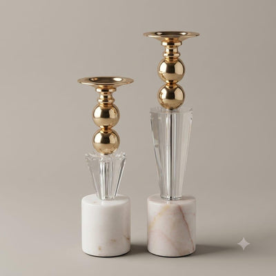 CANDLE CRYSTAL SET OF 2