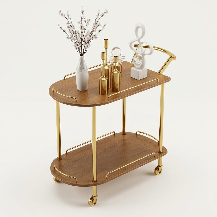 TEA TROLLEY BROWN