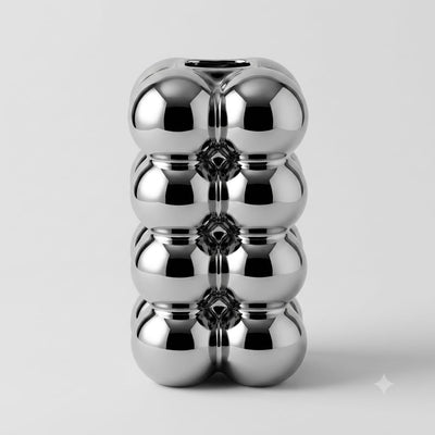 SILVER BUBBLE VASE