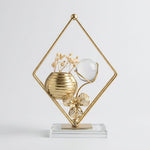 CRYSTAL AND METAL DECOR PIECE