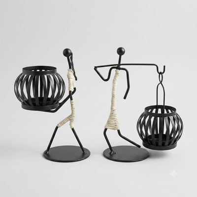 CANDLE STAND DECOR PIECE METAL