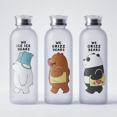 WE BEAR WATER BOTTLE 800ML | 2 CAPS WITH STRAW