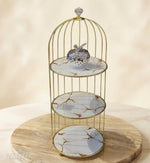 VANITY 3 TIER CAGE MIRROR MARBLE STYLE BASE