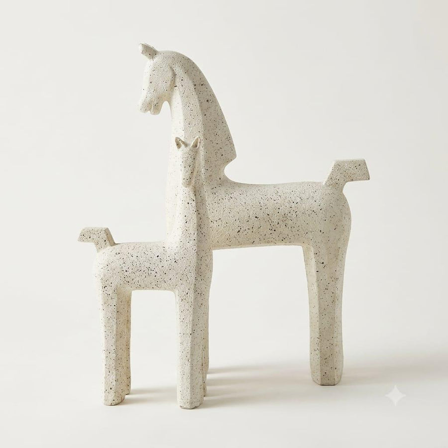 HORSE FIBER MODERN DECOR SET OF 2