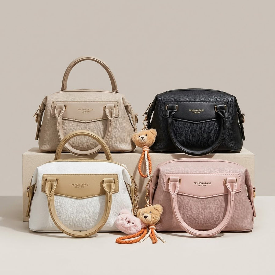 IMPORTED HANDBAG WITH ACCESSORY