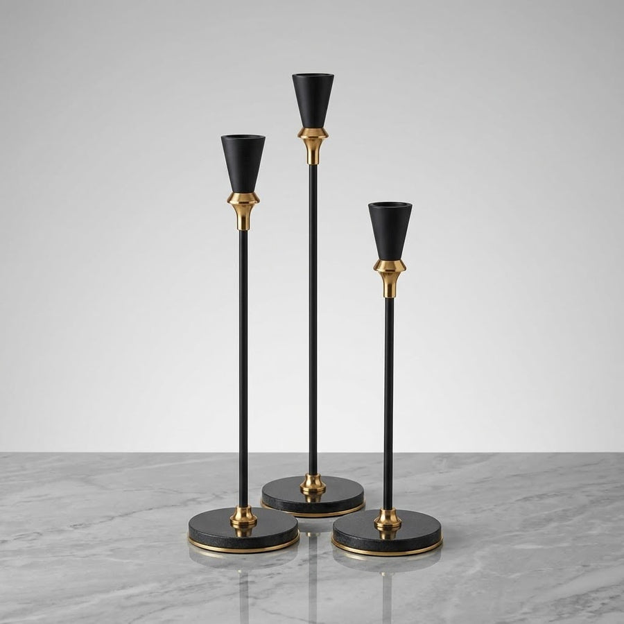 Crystal Black Candle set