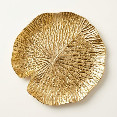 Gold Lotus Leaf Decorative Dish