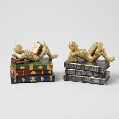 Book Reading Sculpture Decor