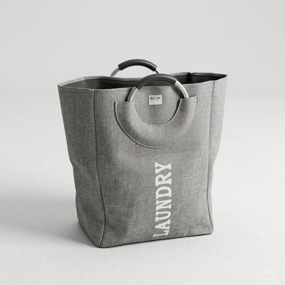 Foldable Laundary Basket With Ring Handles