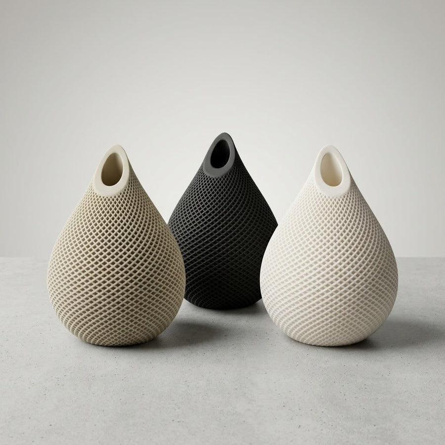 Stylish Matte Geometric Vases