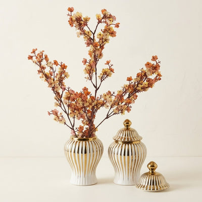 Gilded Harvest Vase Set With Star Bunch