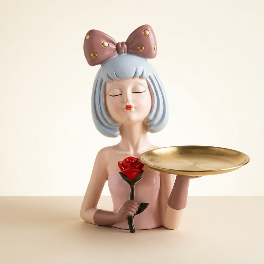 Serenty's Bloom Ceramic Decorative platter / Lady platter