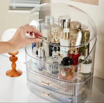 Transparent desk makeup organizer