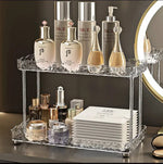 2-Layer Textured Acrylic Vanity 0rganizer