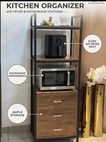 KITCHEN OVEN RACK WITH DRAWERS AND CABNET