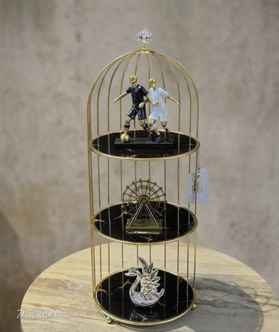 VANITY 3 TIER CAGE MIRROR MARBLE STYLE BASE
