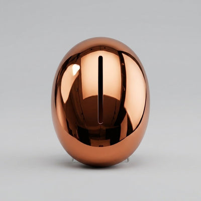 EGG SHAPE SHINING TISSUE BOX COPPER COLOUR