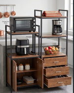 KITCHEN OVEN RACK WITH DRAWERS AND CABNET