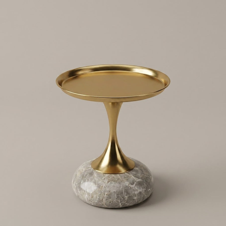 LUXURY LIGHT GREY GOLDEN TABLE