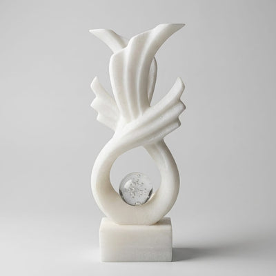 MARBLE AND CRYSTAL DECOR PIECE