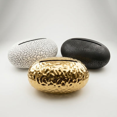 TEXTURED EGG SHAPED TISSUE BOX