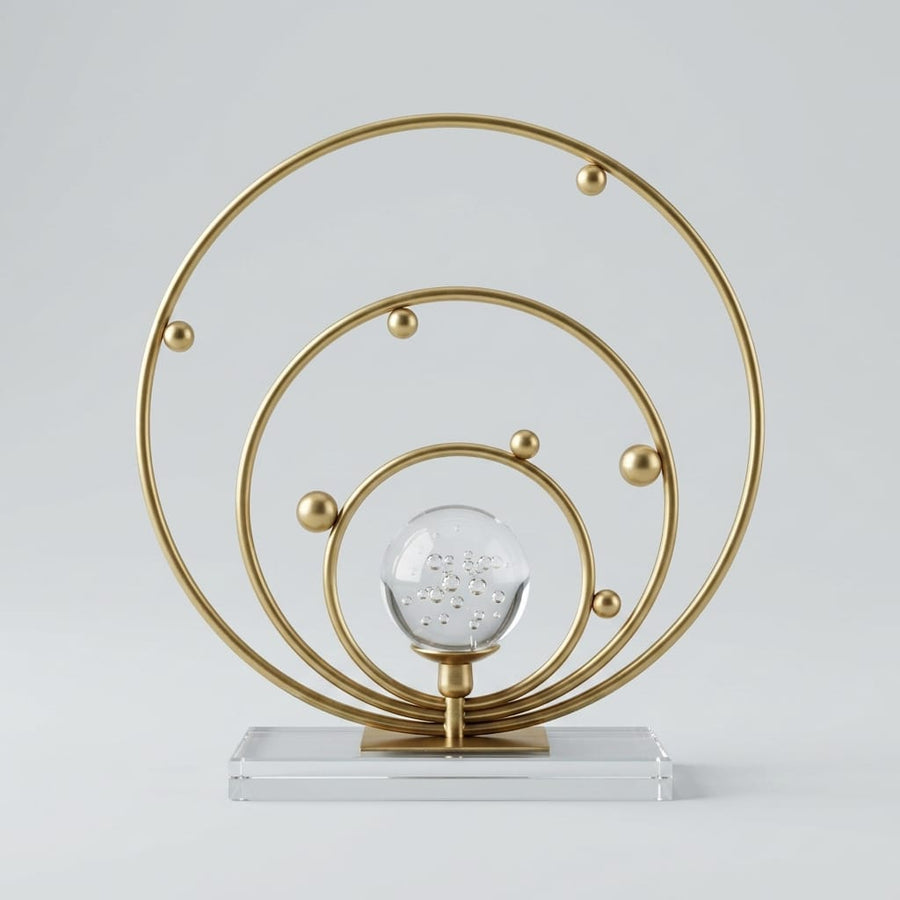 CRYSTAL AND METAL DECOR PIECE