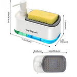Soap & Detergent Dispenser 2 in 1 with Sponge Holder