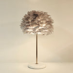 FEATHER SHADE TABLE LAMP