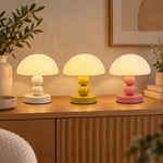 Mushroom Dome LED Table Lamp ceramic base (USB Powered)