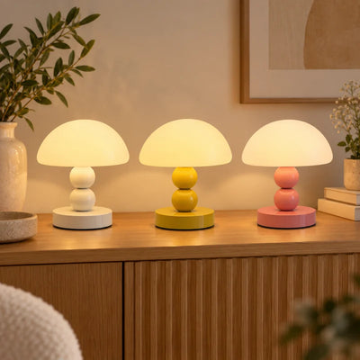 Mushroom Dome LED Table Lamp ceramic base (USB Powered)